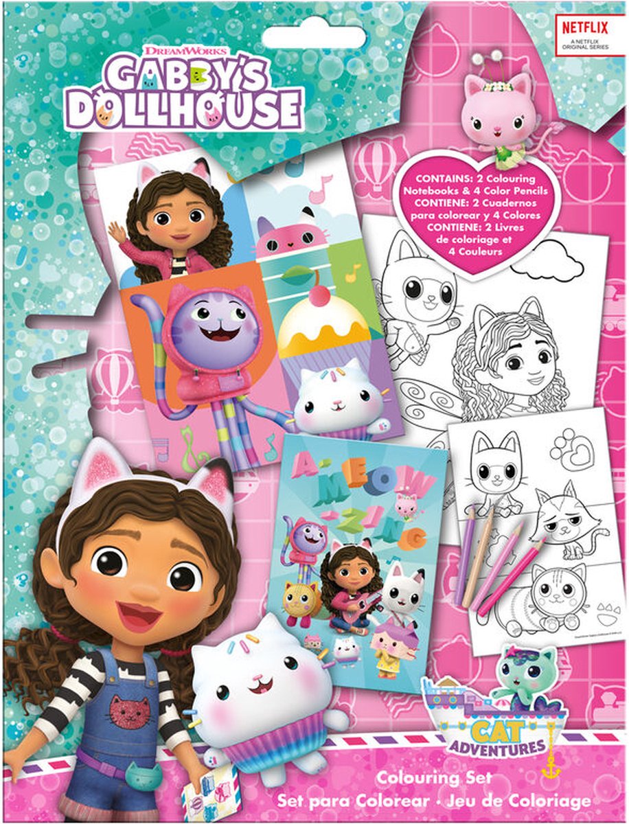 Gabby`s Dollhouse Hobbyset - Kleurset - Tekeningen met potloden